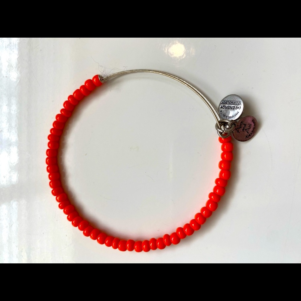 Alex & Ani orange beaded bracelet